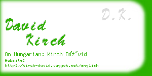 david kirch business card